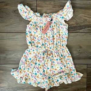 🆕 BCBG Girls Floral Off-Shoulder Romper